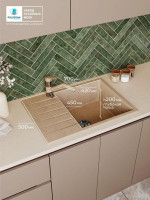 Кухонная мойка Polygran Deka 700 (песочный)