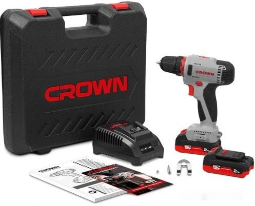 Дрель-шуруповерт Crown CT21081H-2 BMC (c 2-мя АКБ, кейс) Дрель-шуруповерт Crown CT21081H-2 BMC (c 2-мя АКБ, кейс)