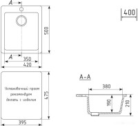 Кухонная мойка Mixline ML-GM14 551905 (бежевый)