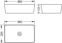 Умывальник Lauter 21674A + Moon 21СК8691BS с сифоном 21635B (черный матовый)