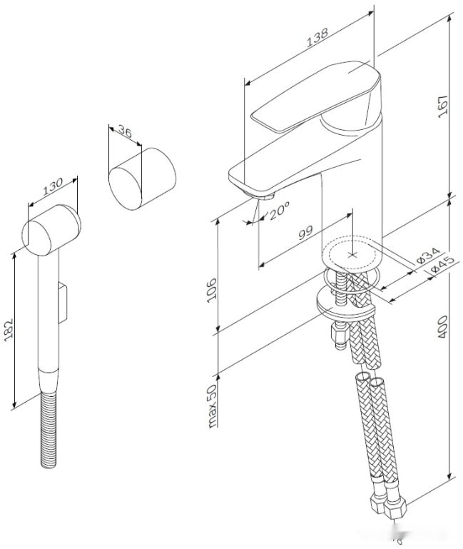 Смеситель Am.Pm Gem F90A03000