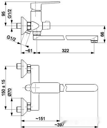 Смеситель Armatura Agat 4428-715-00