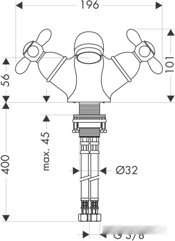 Смеситель Axor Carlton 17032000 Смеситель Axor Carlton 17032000