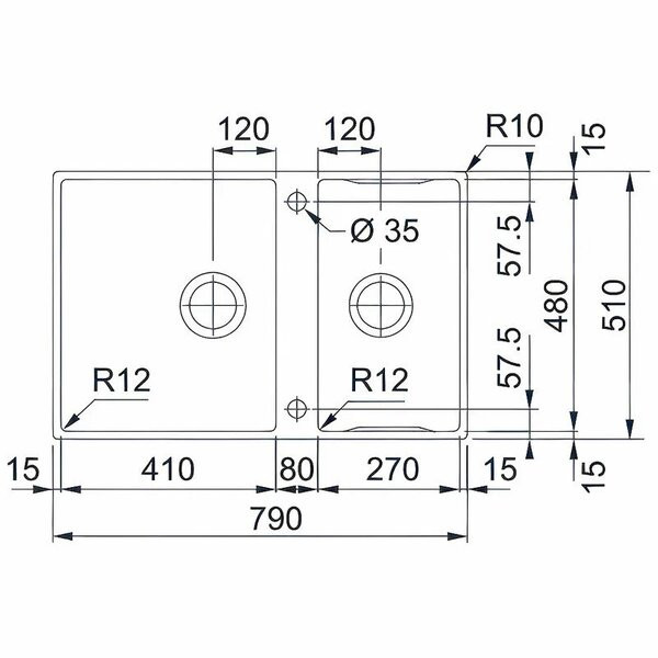 Кухонная мойка Franke Box Center BWX 220-41-27 127.0579.559 Кухонная мойка Franke Box Center BWX 220-41-27 127.0579.559