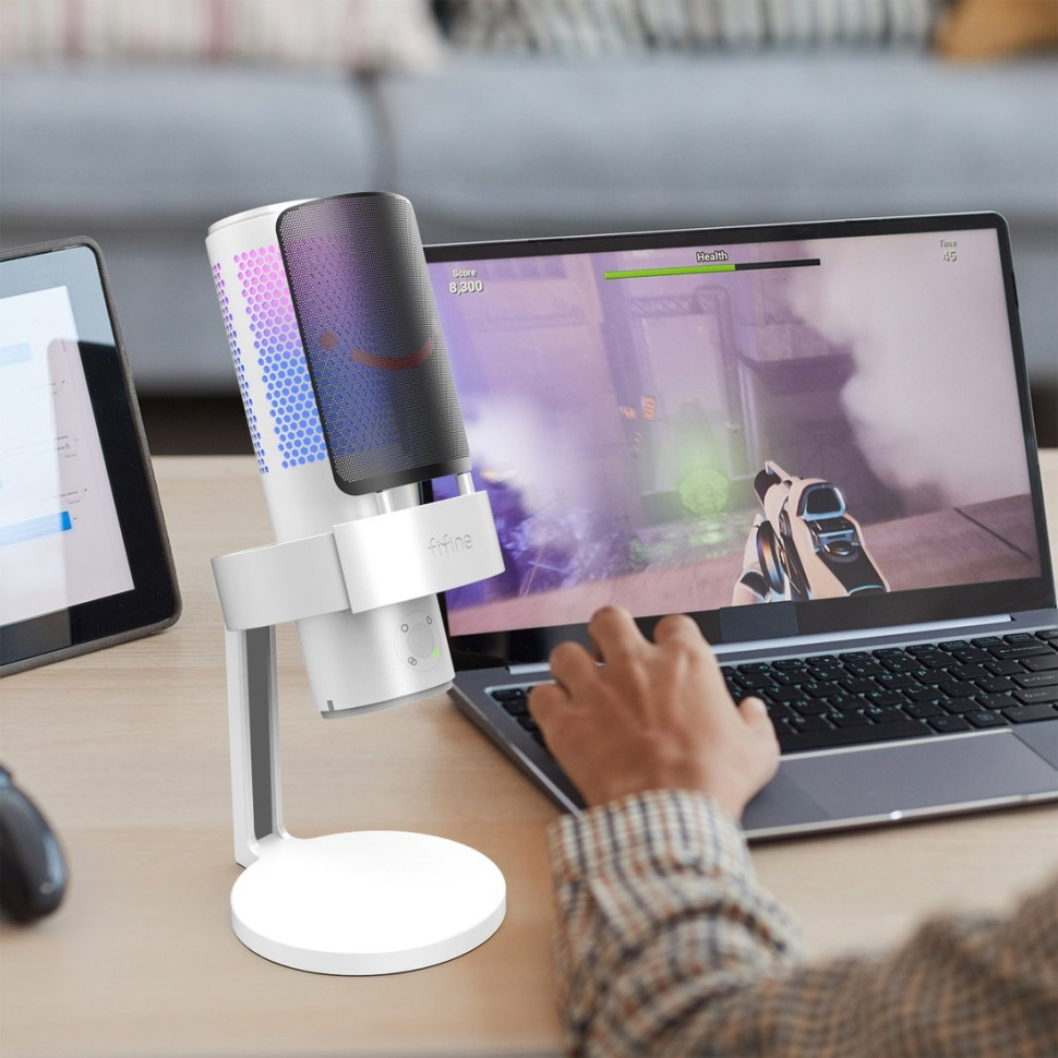 Проводной микрофон FIFINE A9 (белый) Проводной микрофон FIFINE A9 (белый)