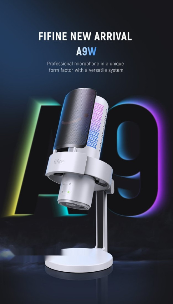 Проводной микрофон FIFINE A9 (белый) Проводной микрофон FIFINE A9 (белый)