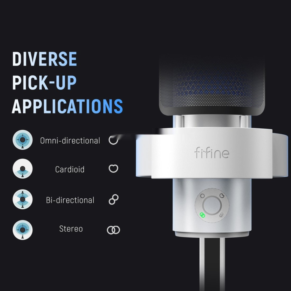 Проводной микрофон FIFINE A9 (белый) Проводной микрофон FIFINE A9 (белый)