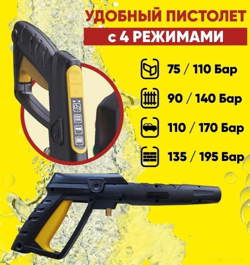 Мойка высокого давления Huter W195-PW Smart Professional Мойка высокого давления Huter W195-PW Smart Professional