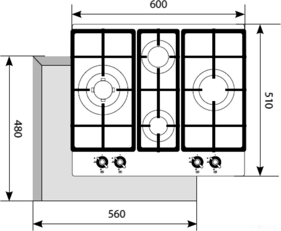 Варочная панель LEX GVG 6043 C IV Light