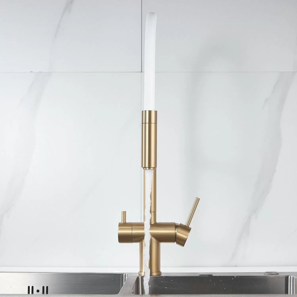 Смеситель Shevanik S178G (золотой сатин)