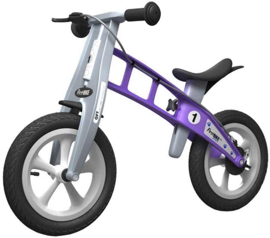 Беговел FirstBIKE Street с тормозом (фиолетовый)