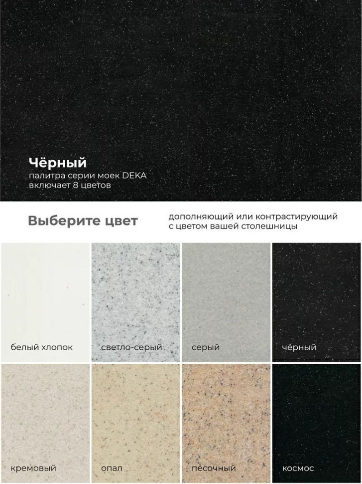 Кухонная мойка Polygran Deka 700 (черный) Кухонная мойка Polygran Deka 700 (черный)