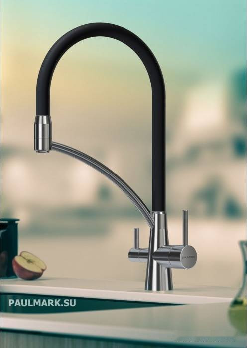 Смеситель Paulmark Siegen Si213111-NI (никель/черный) Смеситель Paulmark Siegen Si213111-NI (никель/черный)