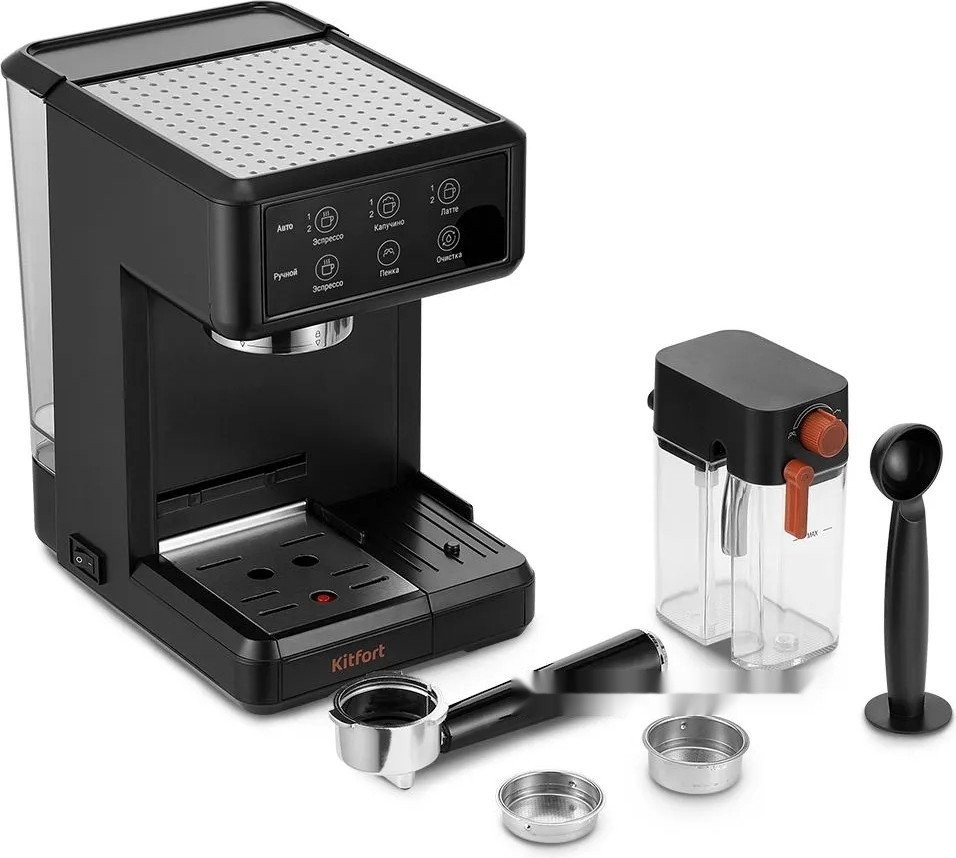 Рожковая кофеварка Kitfort KT-7554 Рожковая кофеварка Kitfort KT-7554