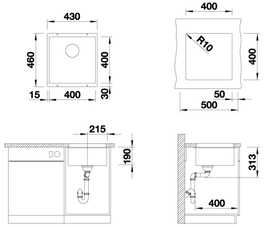 Кухонная мойка Zorg Subline 40 серый жемчуг Кухонная мойка Zorg Subline 40 серый жемчуг