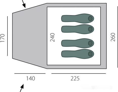 Палатка BTrace Dome 4 Палатка BTrace Dome 4