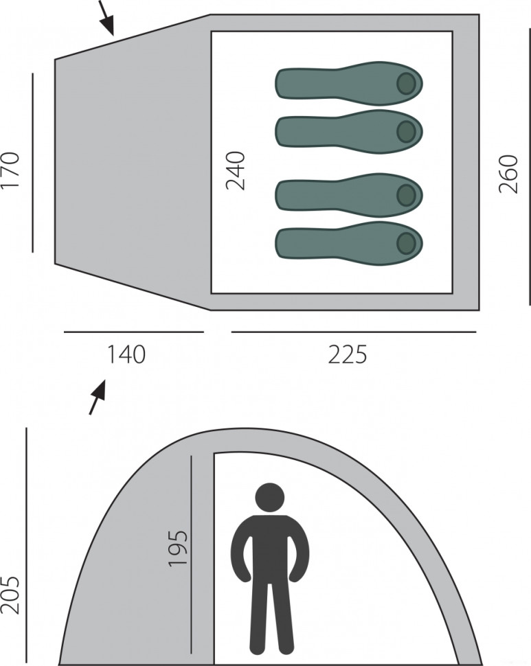 Палатка BTrace Dome 4 Палатка BTrace Dome 4