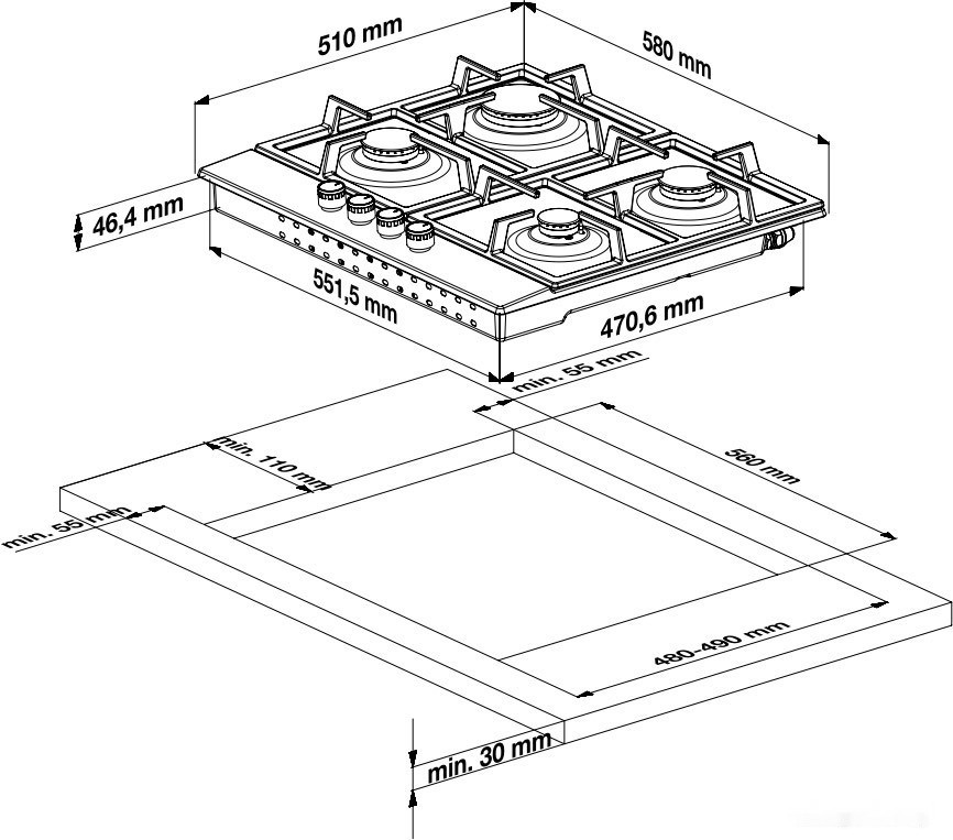 Варочная панель Beko HILG 642C5 SB Варочная панель Beko HILG 642C5 SB