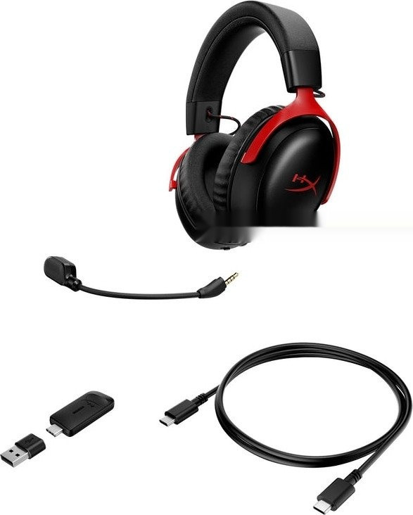 Наушники HyperX Cloud III S Wireless (черный/красный) Наушники HyperX Cloud III S Wireless (черный/красный)