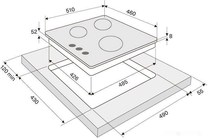 Варочная панель Krona Cortesia 45 BL