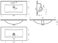 Умывальник SANITA LUXE Quadro 90