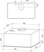 Вытяжка Krona Arven 500 PB V2 (черный)