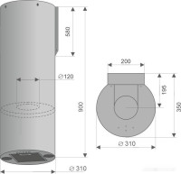 Вытяжка Konigin Beauty 31 (золотистый)