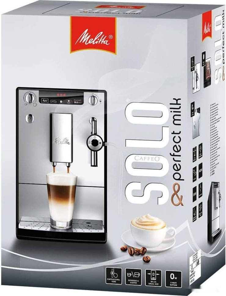 Эспрессо кофемашина Melitta Caffeo Solo & Perfect Milk E957-201 Эспрессо кофемашина Melitta Caffeo Solo & Perfect Milk E957-201