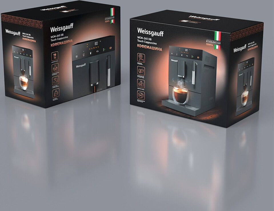 Кофемашина Weissgauff WCM-245 DB Touch Cappuccino