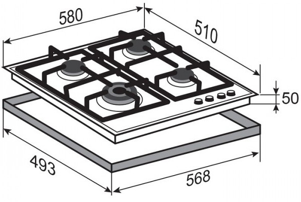 Варочная панель Zigmund & Shtain G 14.6 W Варочная панель Zigmund & Shtain G 14.6 W