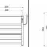 Полотенцесушитель Maxonor Pure Life PL-TRE03-55-5-3 с полкой (серый, подключение справа)