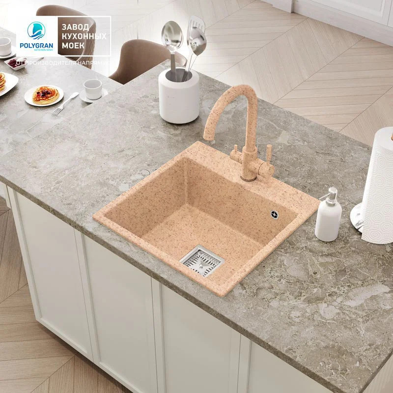 Кухонная мойка Polygran Blade 500 (песочный) Кухонная мойка Polygran Blade 500 (песочный)