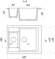 Кухонная мойка Gerhans C01 (оникс)