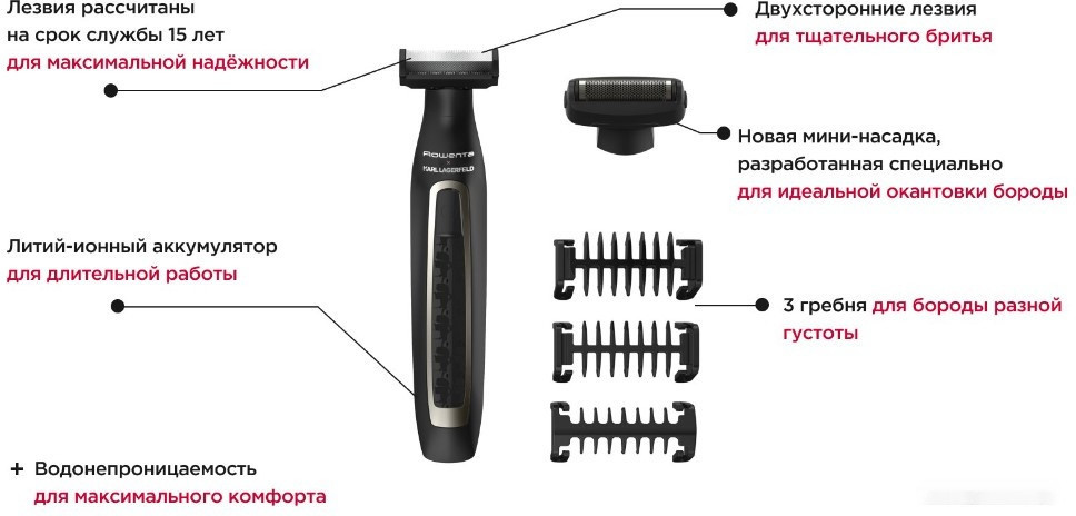 Машинка для стрижки волос Rowenta Forever Sharp Karl Lagerfeld TN602LF0