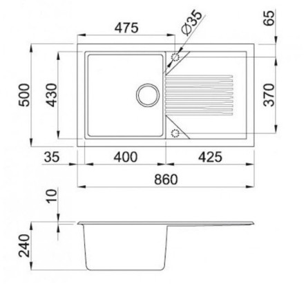 Кухонная мойка Elleci Tekno 400 Aluminium 79 Кухонная мойка Elleci Tekno 400 Aluminium 79