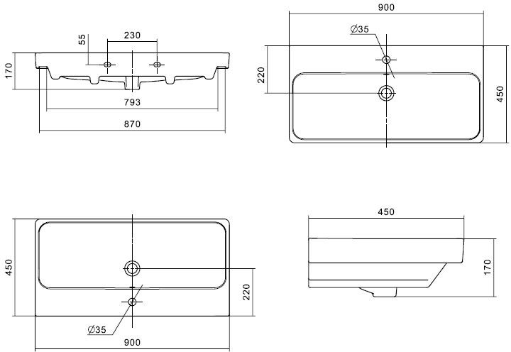 Умывальник Santek Адриана-90 1.WH50.1.629 Умывальник Santek Адриана-90 1.WH50.1.629