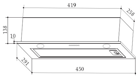 Вытяжка Weissgauff BOX 452 White