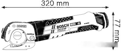 Листовые электрические ножницы Bosch GUS 12V-300 Professional 06019B2904 (с 2-мя АКБ, кейс)