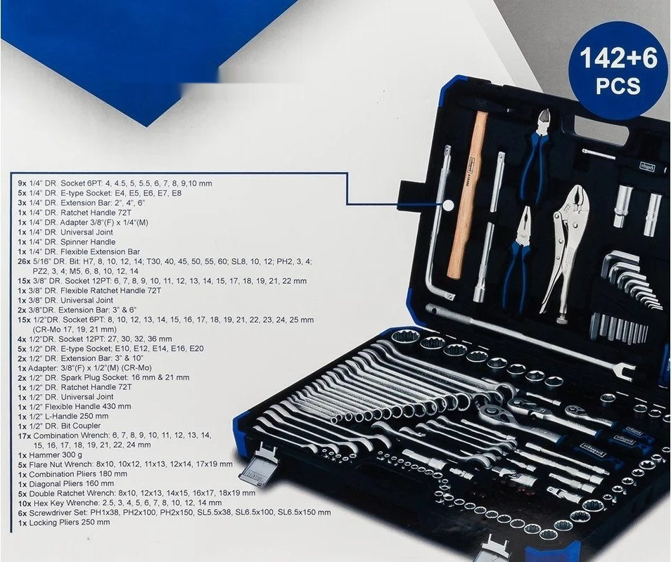 Универсальный набор инструментов Scheppach Sch-41421-5 Gold (148 предметов) Универсальный набор инструментов Scheppach Sch-41421-5 Gold (148 предметов)