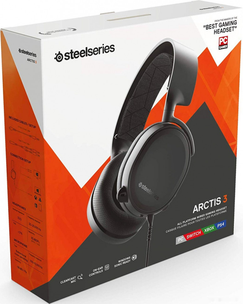 Наушники SteelSeries Arctis 3 2019 Edition (черный)