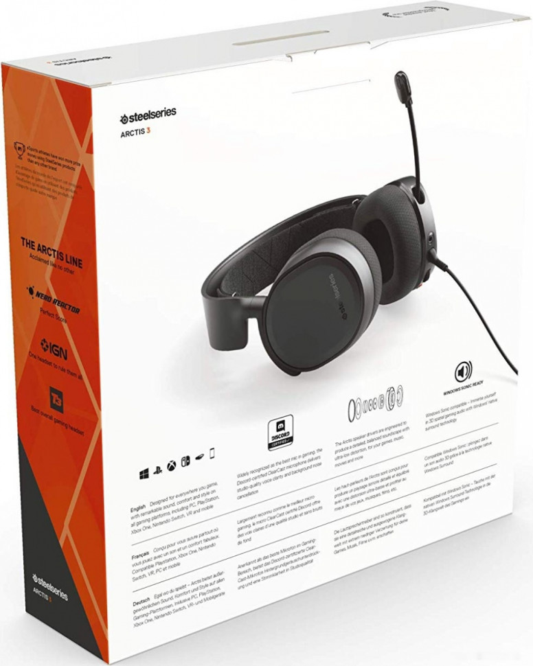 Наушники SteelSeries Arctis 3 2019 Edition (черный)