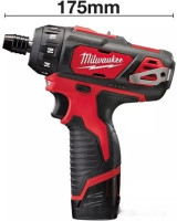 Дрель-шуруповерт Milwaukee M12 BD-202C 4933441900 (с 2-мя АКБ, кейс)