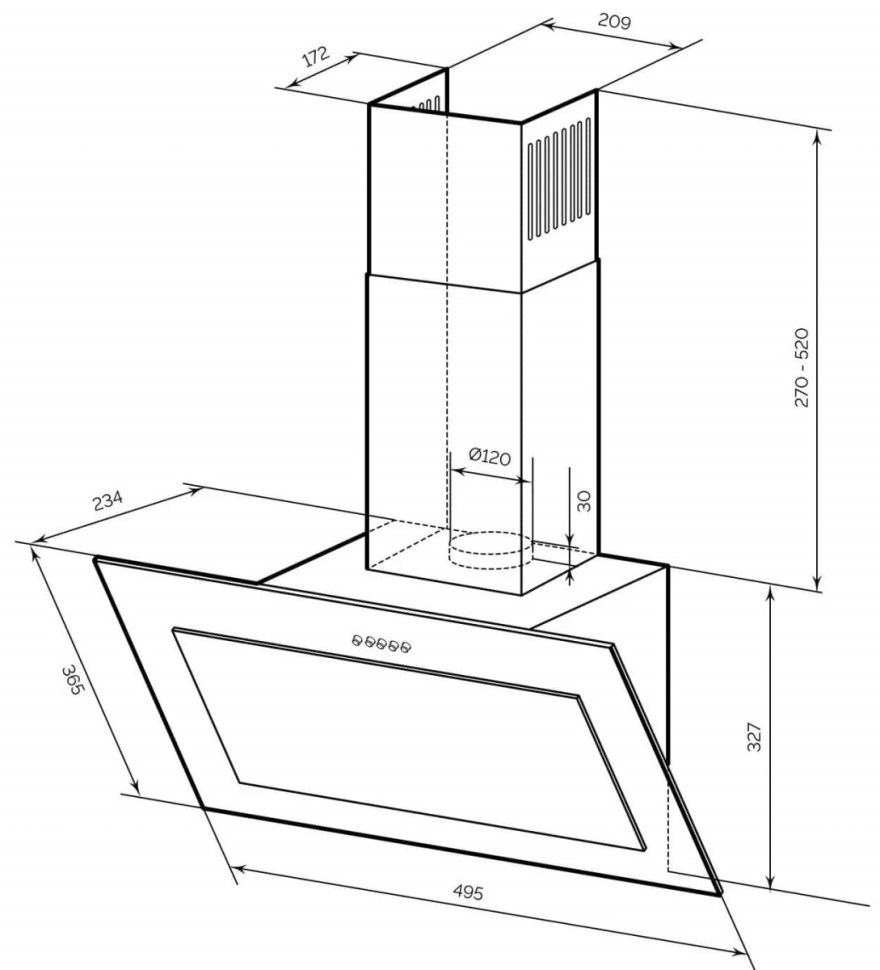 Вытяжка LEX Mio G 500 (белый) Вытяжка LEX Mio G 500 (белый)