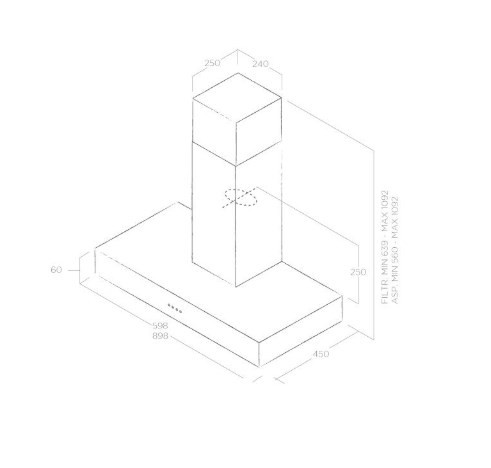 Вытяжка Elica Spot NG H6 90 IX Вытяжка Elica Spot NG H6 90 IX