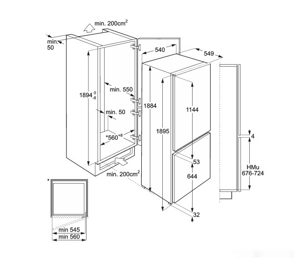 Холодильник Smeg C8194N3E1 Холодильник Smeg C8194N3E1