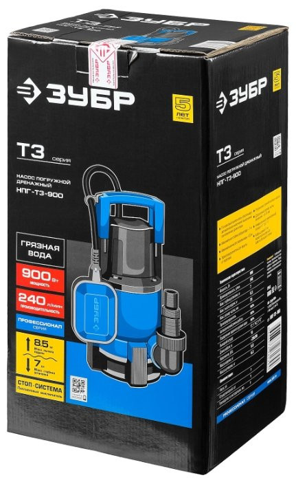 Дренажный насос ЗУБР НПГ-Т3-900 Дренажный насос ЗУБР НПГ-Т3-900