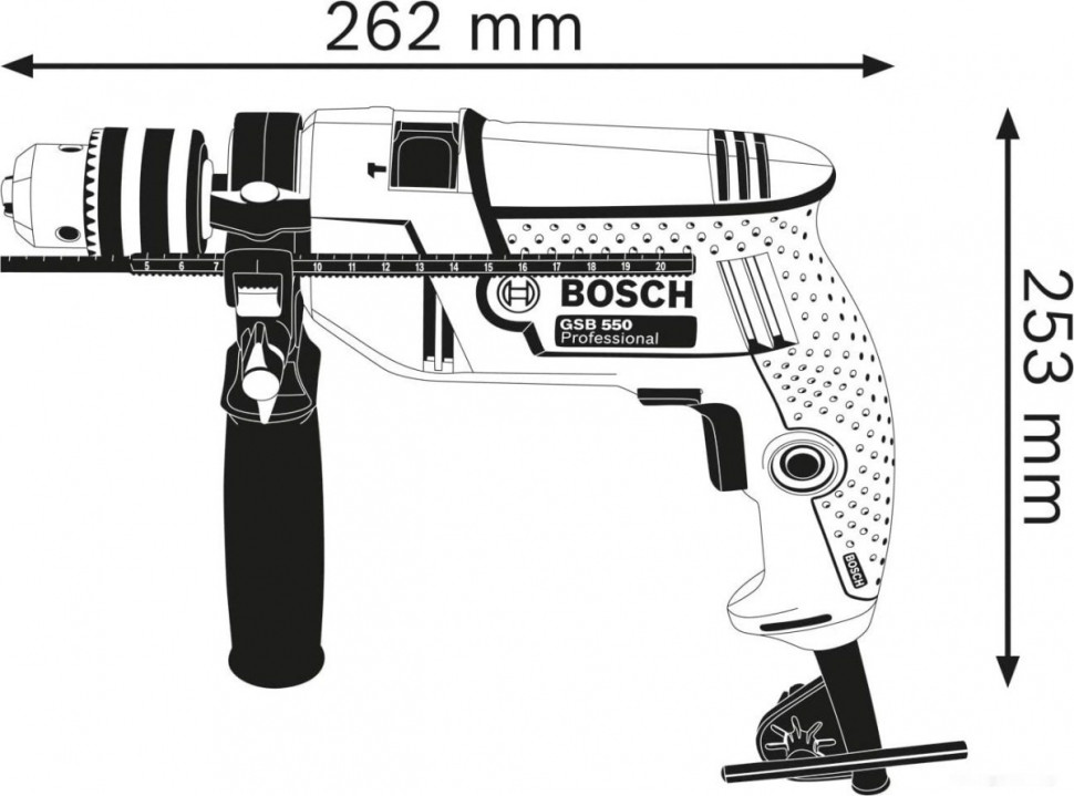 Ударная дрель Bosch GSB 550 Professional 06011A1023
