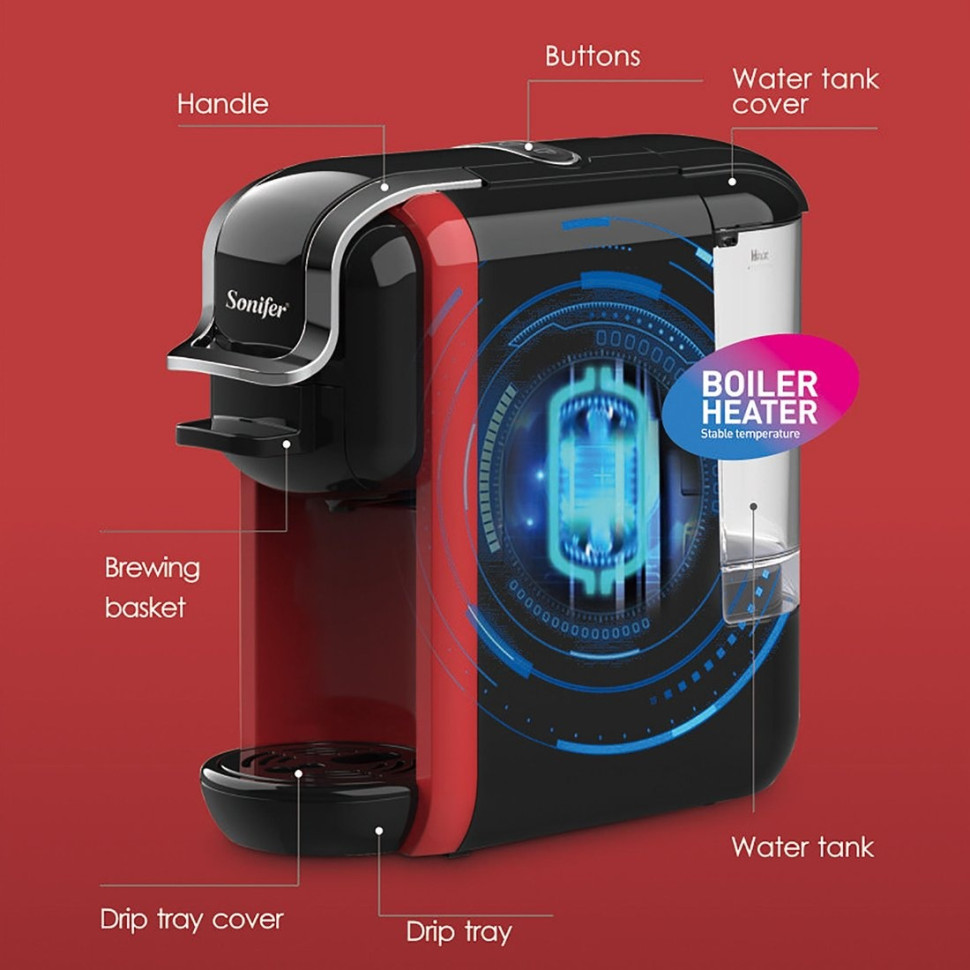Капсульная кофеварка Sonifer SF-3547 Капсульная кофеварка Sonifer SF-3547