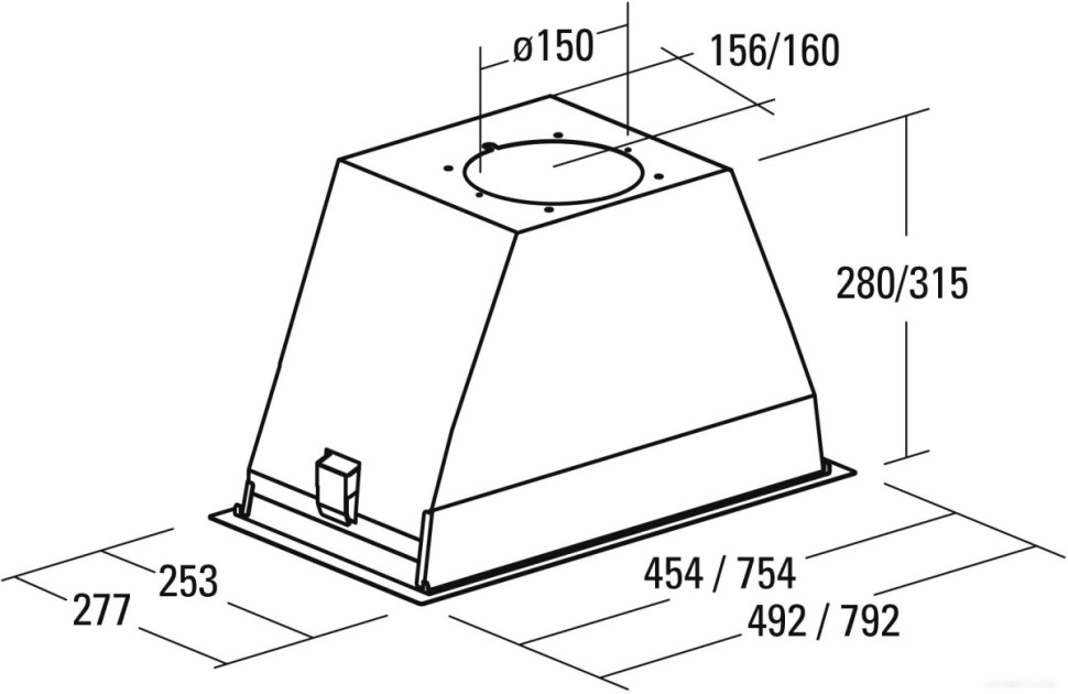 Вытяжка CATA GT Plus 45 X/M