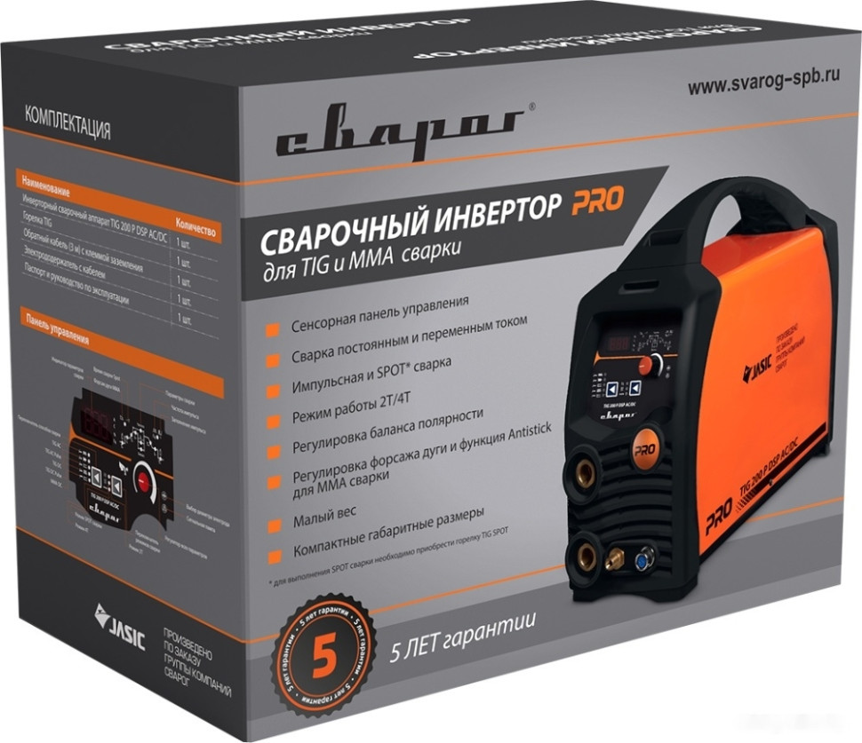 Сварочный инвертор Сварог Pro TIG 200 P DSP AC/DC (E201) Сварочный инвертор Сварог Pro TIG 200 P DSP AC/DC (E201)